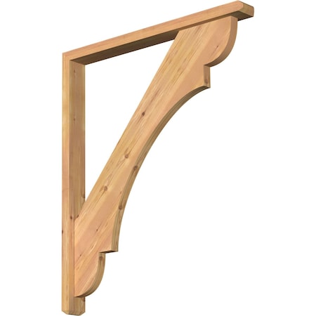 Ekena Millwork Olympic Craftsman Smooth Bracket w/ Offset Brace, Western Red Cedar, 3 1/2"W x 34"D x 40"H BKT0402X34X40OLY04SWR
